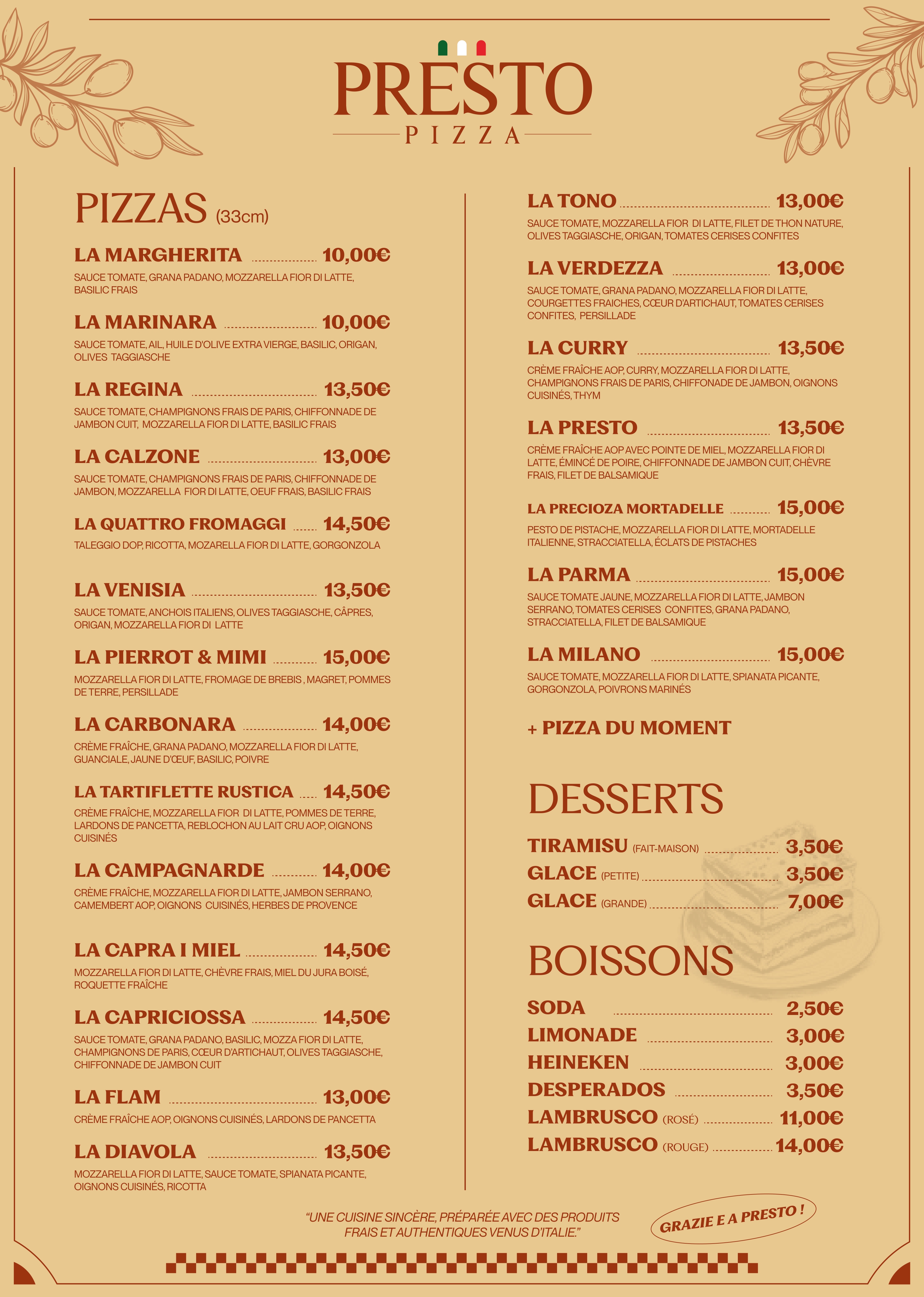 Menu Numérique